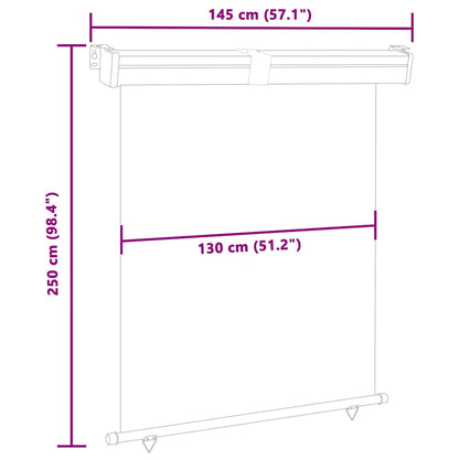 Tendalino Laterale per Balcone 145x250 cm Rosso - homemem39
