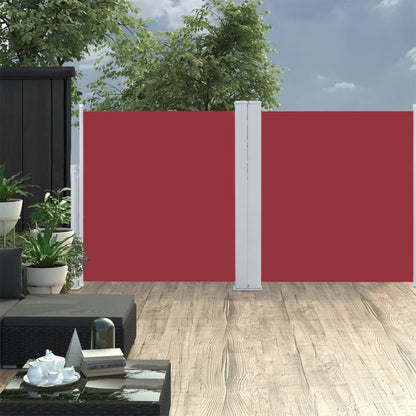 Tenda da Sole Laterale Retrattile Rossa 100x600 cm - homemem39