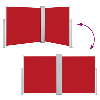 Tenda da Sole Laterale Retrattile Rossa 120x600 cm - homemem39