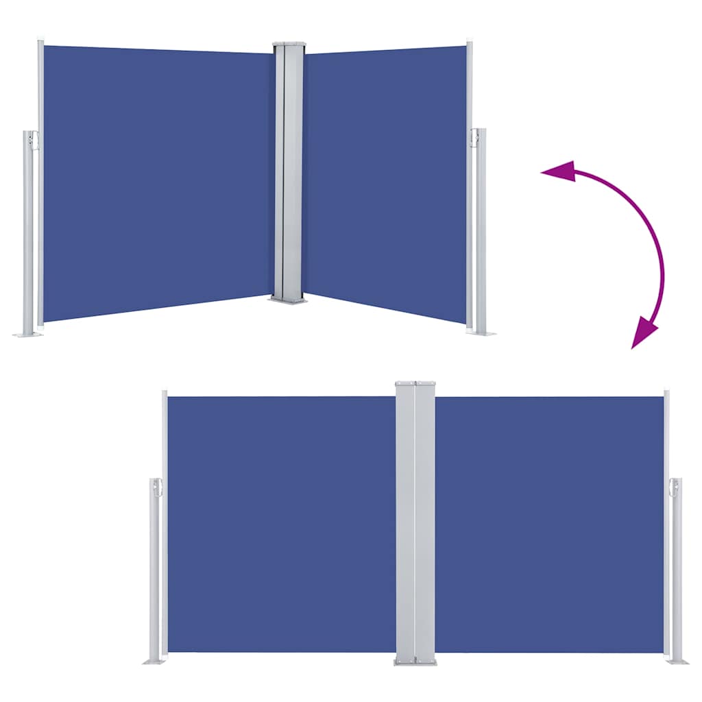 Tenda da Sole Laterale Retrattile Blu 140x600 cm - homemem39