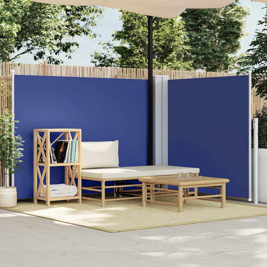 Tenda da Sole Laterale Retrattile Blu 140x600 cm - homemem39