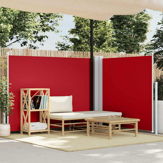 Tenda da Sole Laterale Retrattile Rossa 140x600 cm - homemem39