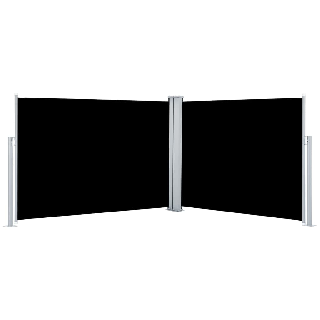 Tenda da Sole Laterale Retrattile Nera 100x1000 cm - homemem39
