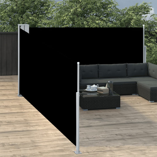 Tenda da Sole Laterale Retrattile Nera 100x1000 cm - homemem39