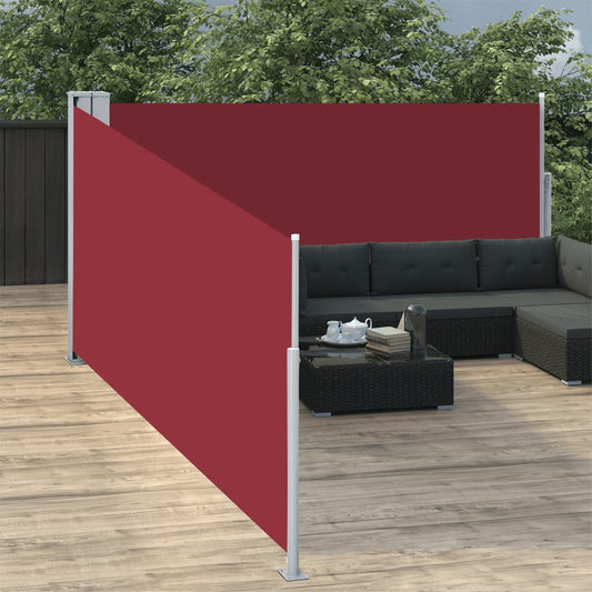 Tenda da Sole Laterale Retrattile Rossa 100x1000 cm - homemem39