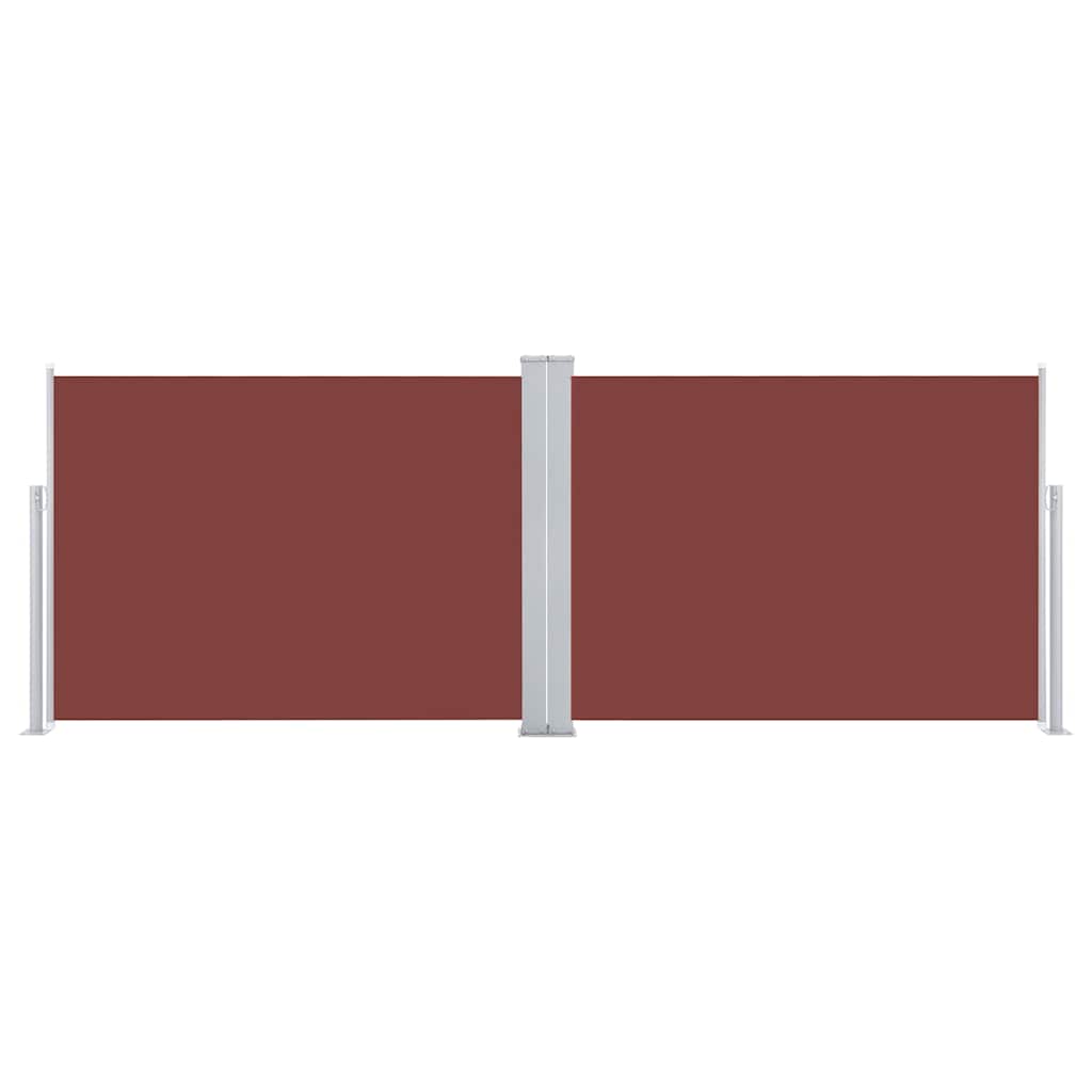 Tenda da Sole Laterale Retrattile Marrone 120x1000 cm - homemem39