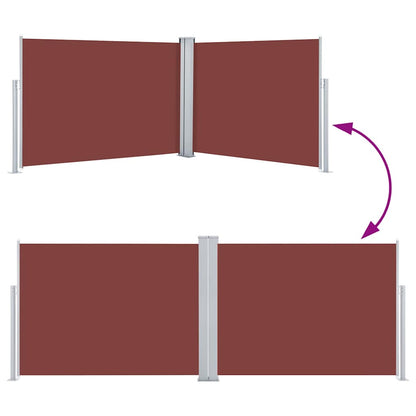 Tenda da Sole Laterale Retrattile Marrone 120x1000 cm - homemem39