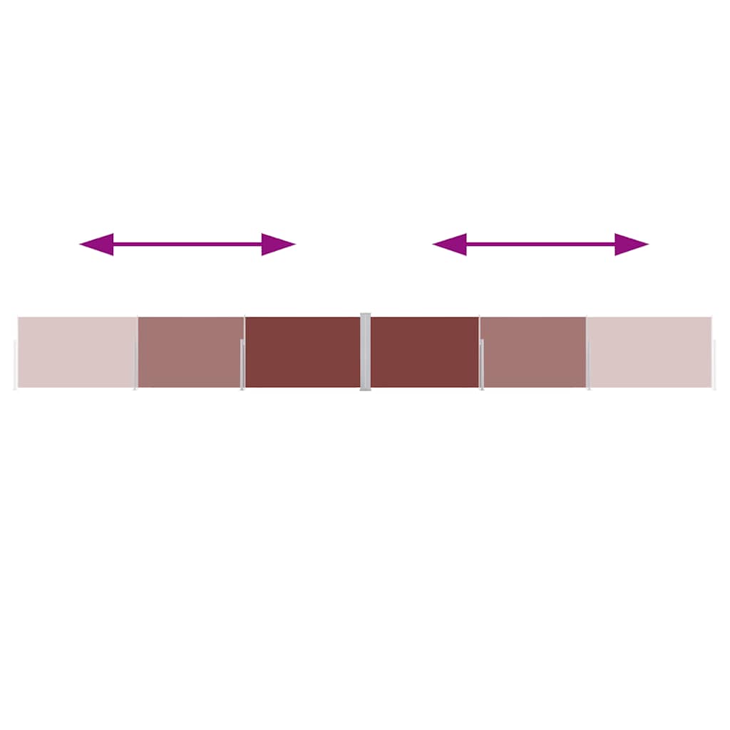 Tenda da Sole Laterale Retrattile Marrone 120x1000 cm - homemem39