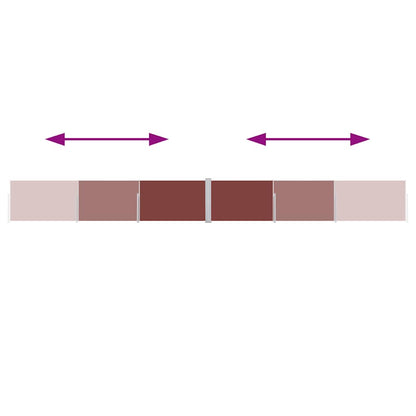 Tenda da Sole Laterale Retrattile Marrone 120x1000 cm - homemem39