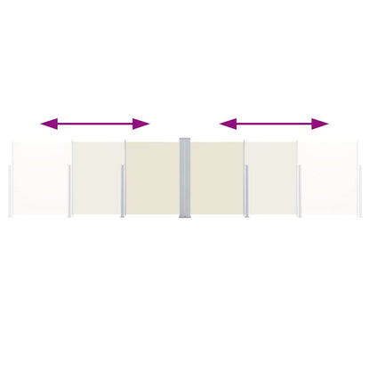 Tenda Laterale Retrattile Crema 140x1000 cm - homemem39