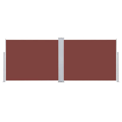 Tenda Laterale Retrattile Marrone 140x1000 cm - homemem39