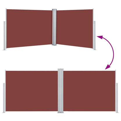 Tenda Laterale Retrattile Marrone 140x1000 cm - homemem39