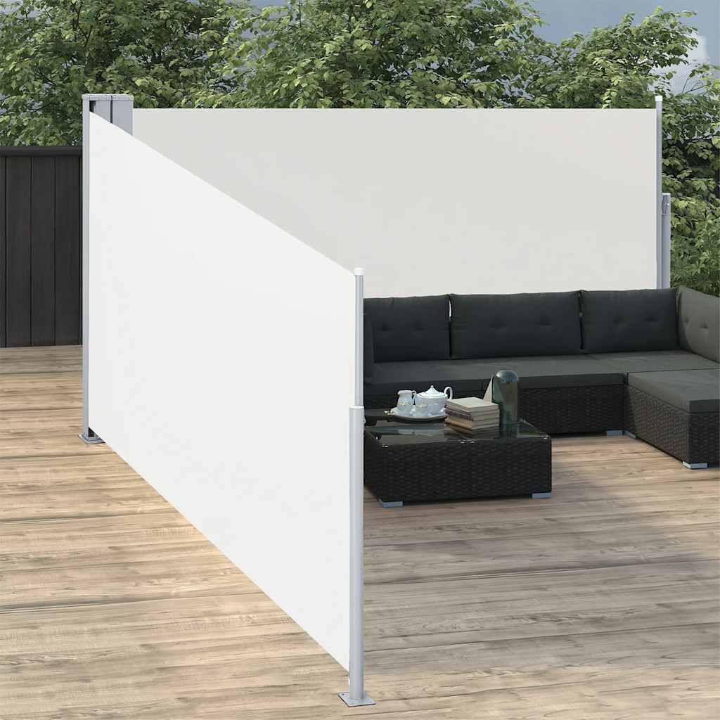 Tenda da Sole Laterale Retrattile Crema 170x1000 cm | homemem39