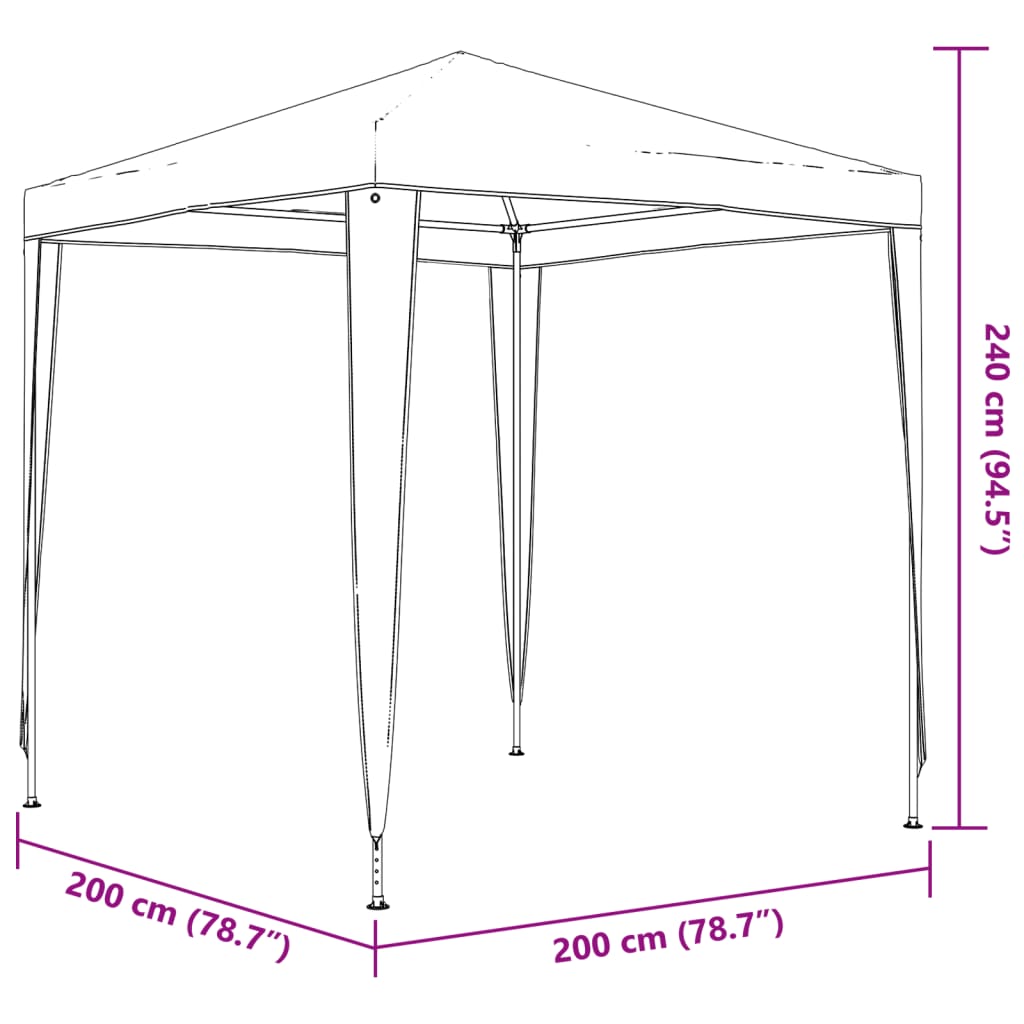 Gazebo per Feste Professionale 2x2 m Verde | homemem39