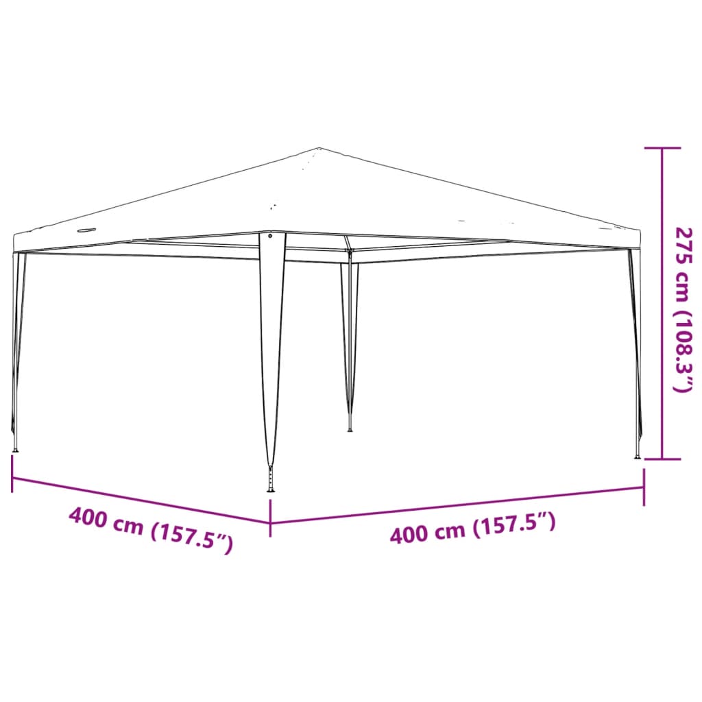 Gazebo Professionale 4x4 m Verde 90 g/m² | homemem39