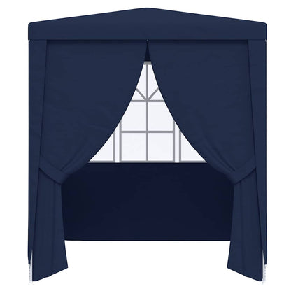 Gazebo Professionale con Pareti 2x2 m Blu 90 g/m²