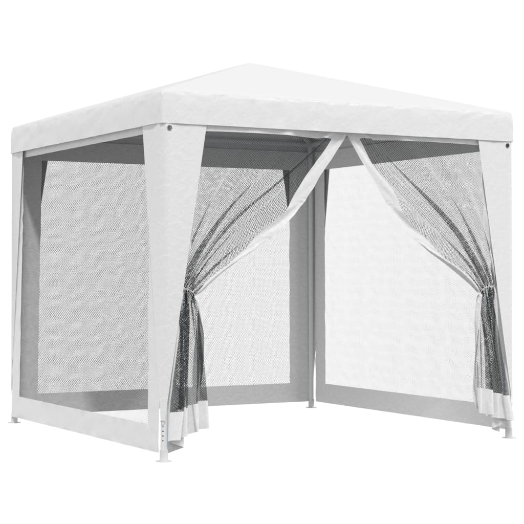 Tendone per Feste con 4 Pareti in Rete 2,5x2,5 m Bianco | homemem39