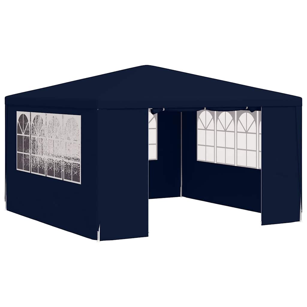 Gazebo Professionale con Pareti 4x4 m Blu 90 g/m² | homemem39