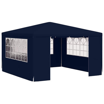 Gazebo Professionale con Pareti 4x4 m Blu 90 g/m² | homemem39