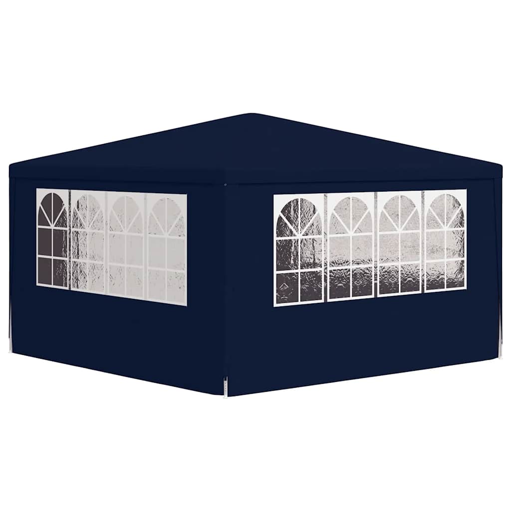 Gazebo Professionale con Pareti 4x4 m Blu 90 g/m² | homemem39