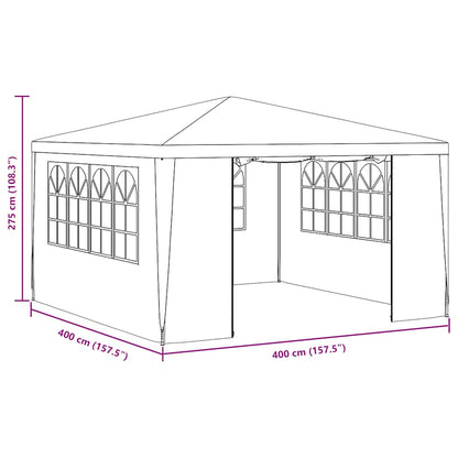 Gazebo Professionale con Pareti 4x4 m Blu 90 g/m² | homemem39