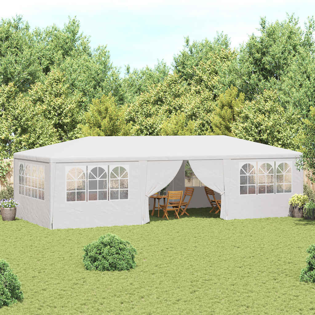 Gazebo Professionale con Pareti 4x9 m Bianco 90 g/m² | homemem39