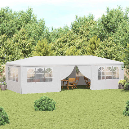 Gazebo Professionale con Pareti 4x9 m Bianco 90 g/m² | homemem39