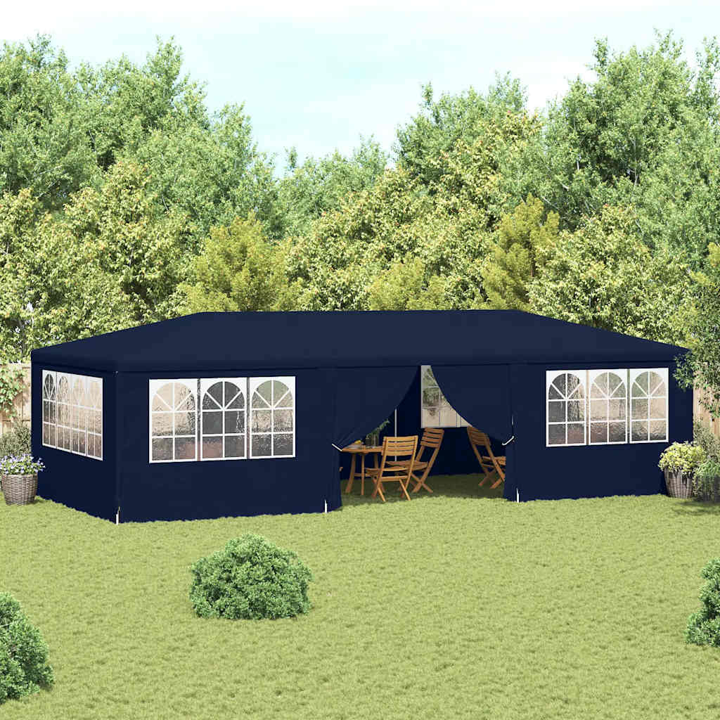 Gazebo Professionale con Pareti 4x9 m Blu 90 g/m² | homemem39