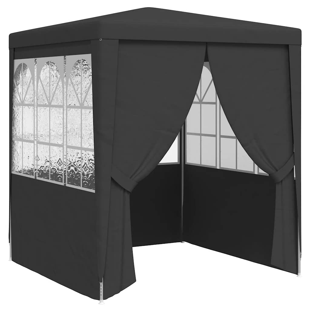 Gazebo Professionale con Pareti 2,5x2,5 m Antracite 90 g/m² | homemem39