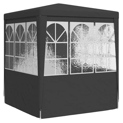 Gazebo Professionale con Pareti 2,5x2,5 m Antracite 90 g/m² | homemem39