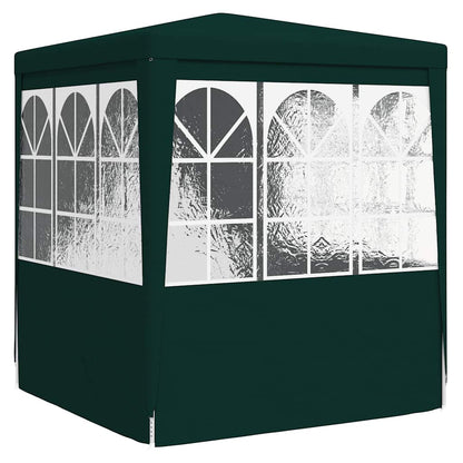 Gazebo Professionale con Pareti 2,5x2,5 m Verde 90 g/m²