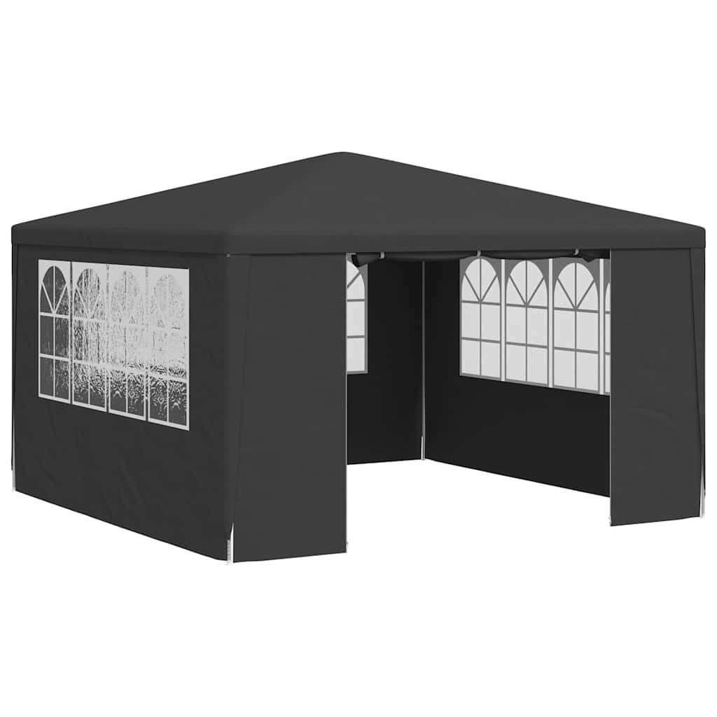 Gazebo Professionale con Pareti 4x4 m Antracite 90 g/m² | homemem39