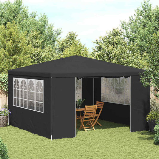 Gazebo Professionale con Pareti 4x4 m Antracite 90 g/m² | homemem39
