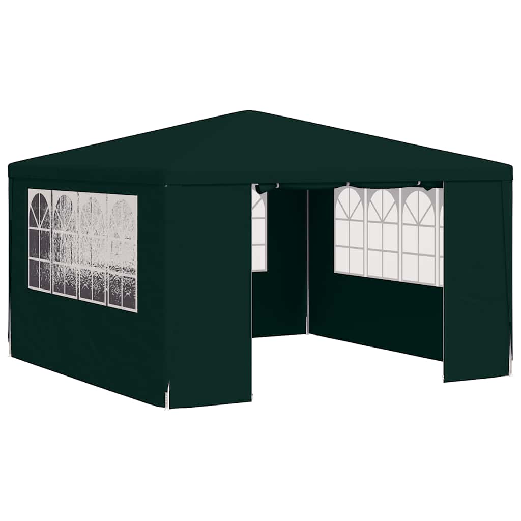 Gazebo Professionale con Pareti 4x4 m Verde 90 g/m² | homemem39