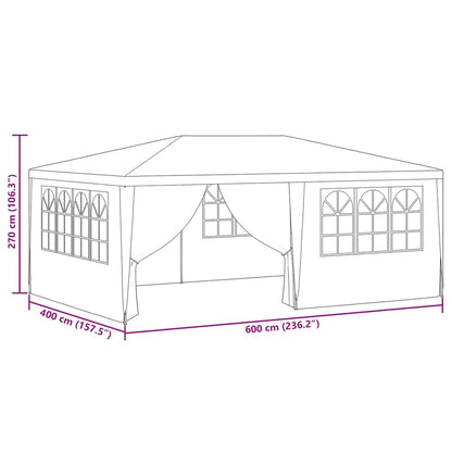 Gazebo Professionale con Pareti 4x6 m Antracite 90 g/m² | homemem39