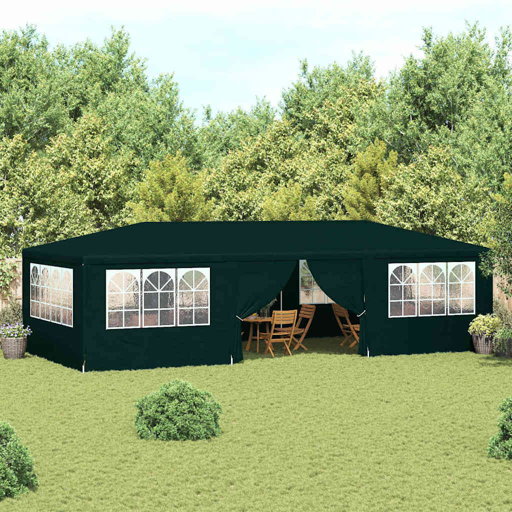 Gazebo Professionale con Pareti 4x9 m Verde 90 g/m² | homemem39