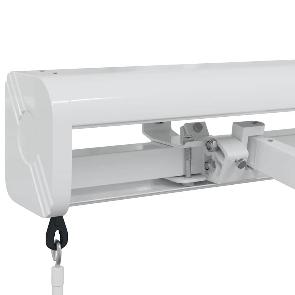 Tenda da Sole Bianco 5 x 3 m Metallo
