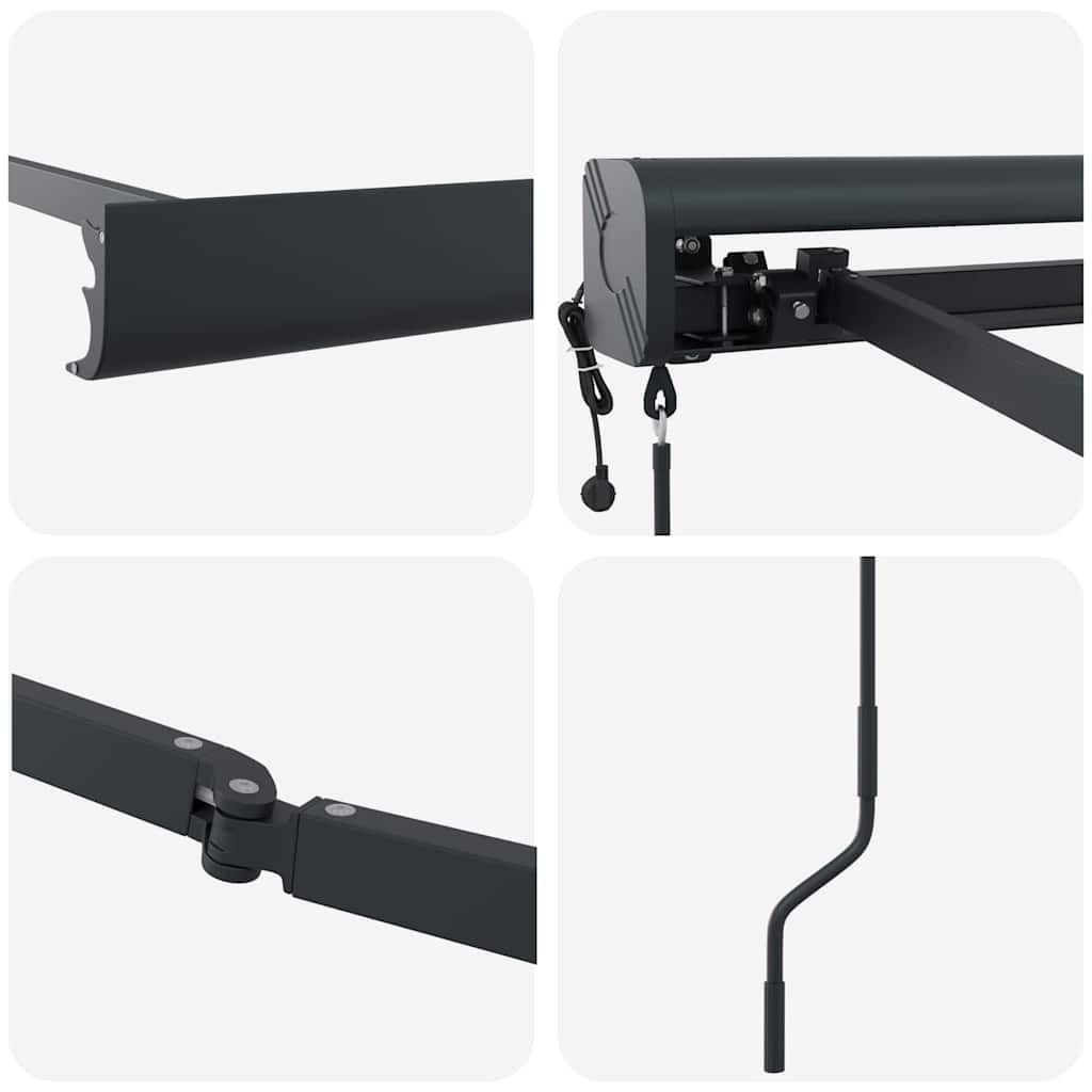 Tenda da Sole Antracite 3 x 2,5 m Metallo