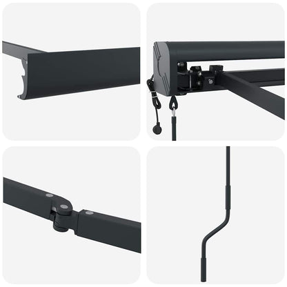 Tenda da Sole Antracite 4 × 3 m Metallo