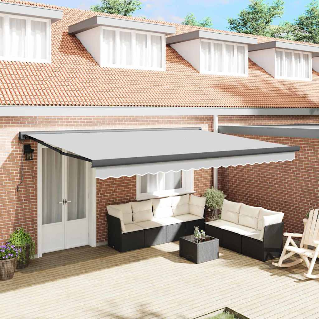 Tenda da Sole Antracite 4 × 3 m Metallo