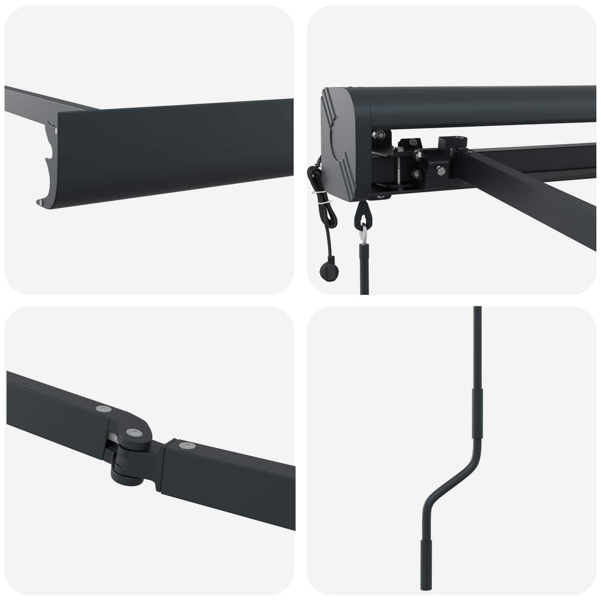 Struttura della tenda Antracite 500 × 300 cm Alluminio