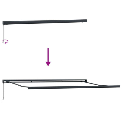 Telaio di tenda manuale 4,5 x 3 m Antracite