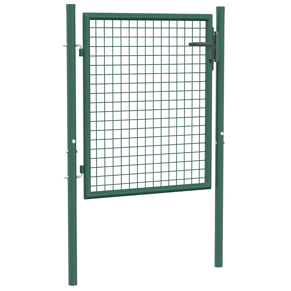 Cancello per Recinzione in Acciaio 100x75 cm Verde | homemem39