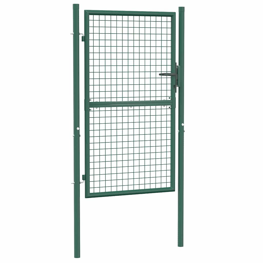 Cancello per Recinzione in Acciaio 100x150 cm Verde | homemem39