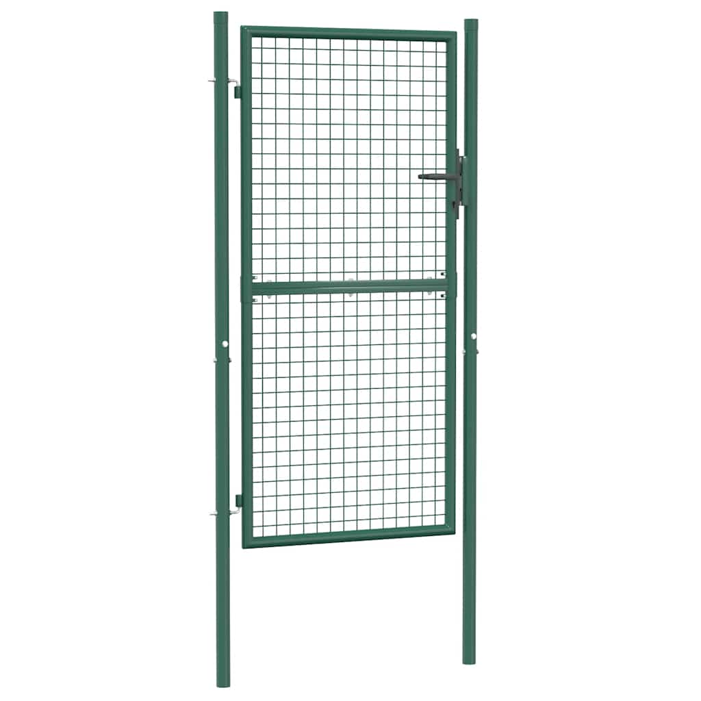 Cancello per Recinzione in Acciaio 100x175 cm Verde | homemem39