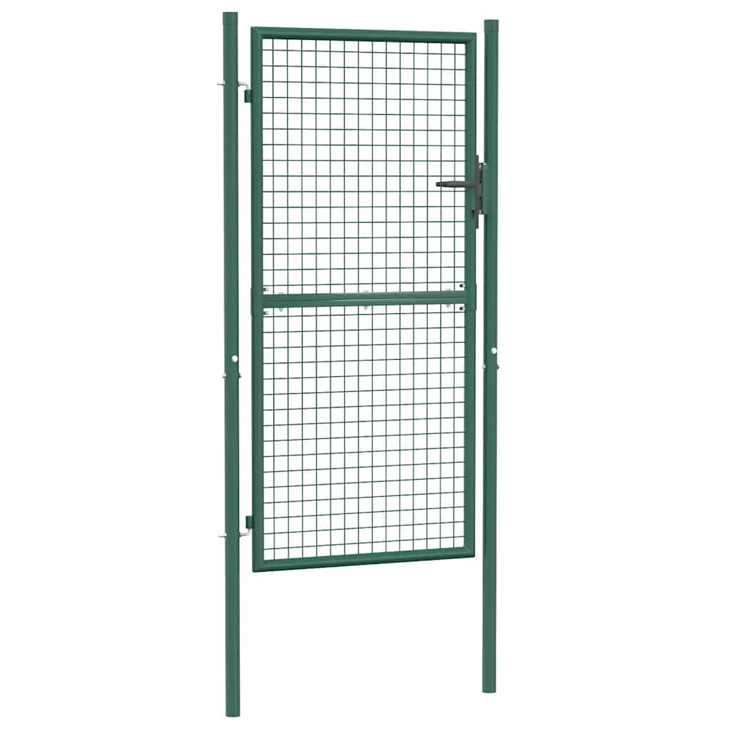 Cancello per Recinzione in Acciaio 100x175 cm Verde - homemem39