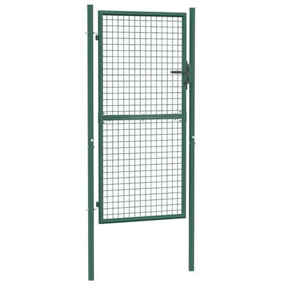 Cancello per Recinzione in Acciaio 100x175 cm Verde - homemem39