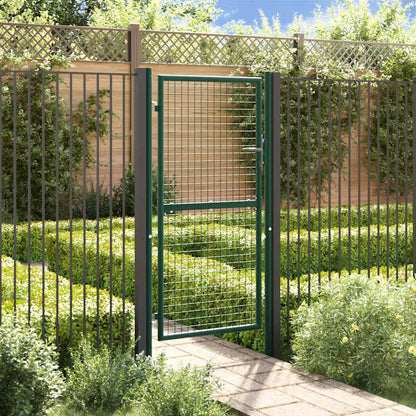 Cancello per Recinzione in Acciaio 100x175 cm Verde - homemem39