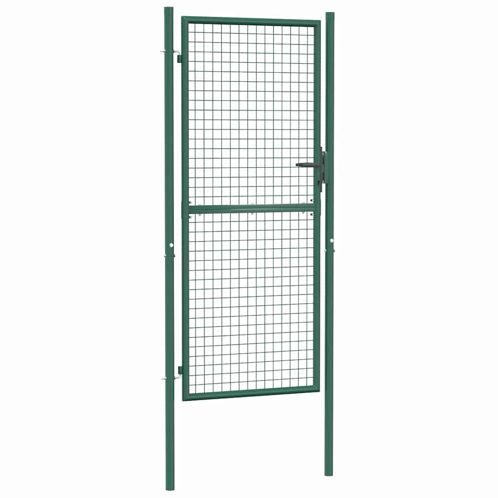 Cancello per Recinzione in Acciaio 100x200 cm Verde | homemem39