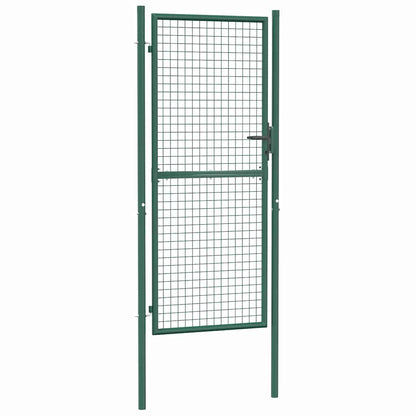 Cancello per Recinzione in Acciaio 100x200 cm Verde | homemem39